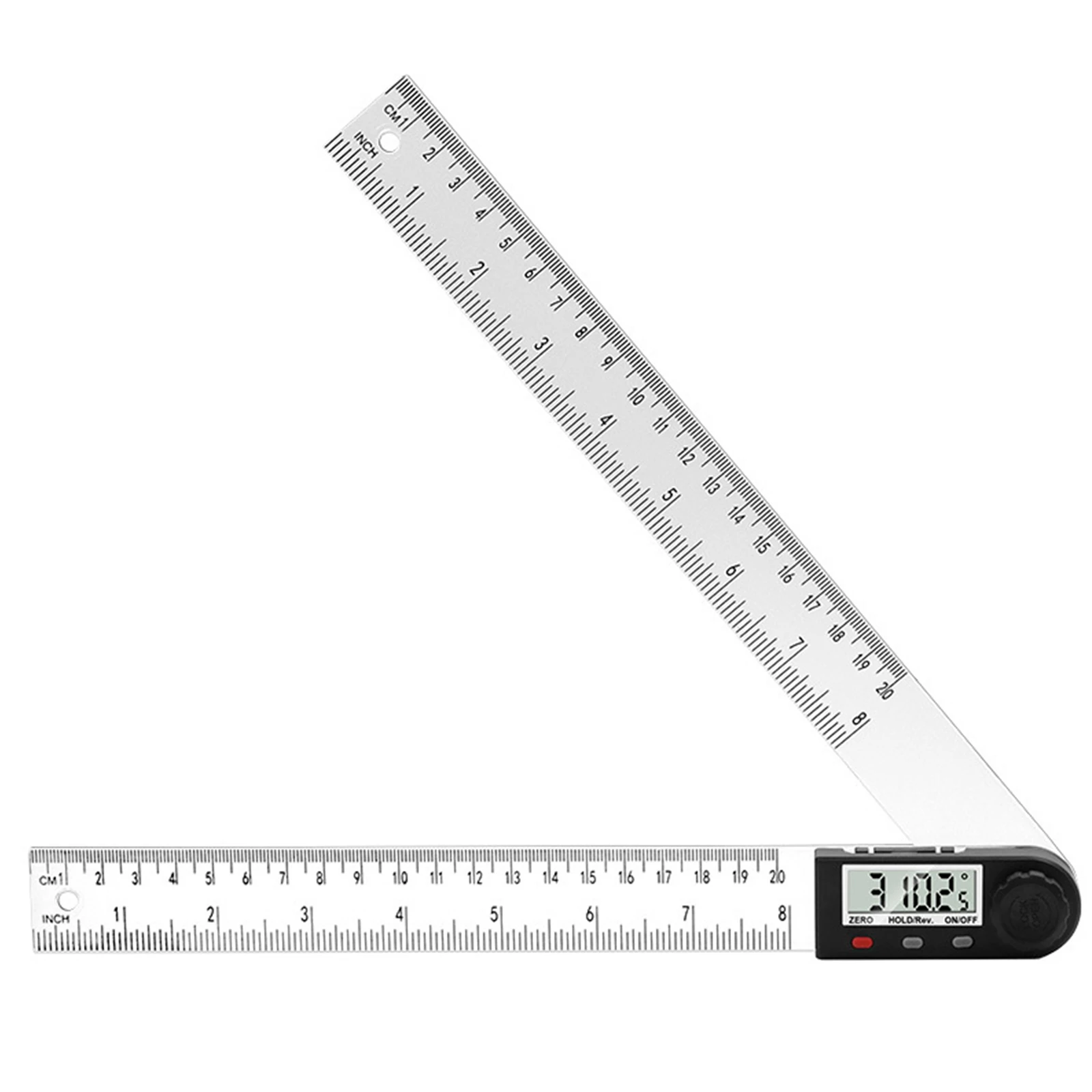 0-200mm Digital Display Angle Ruler 360 Degree Goniometer Ruler Multifunction Screen Display Plastic Protractor Vernier Caliper