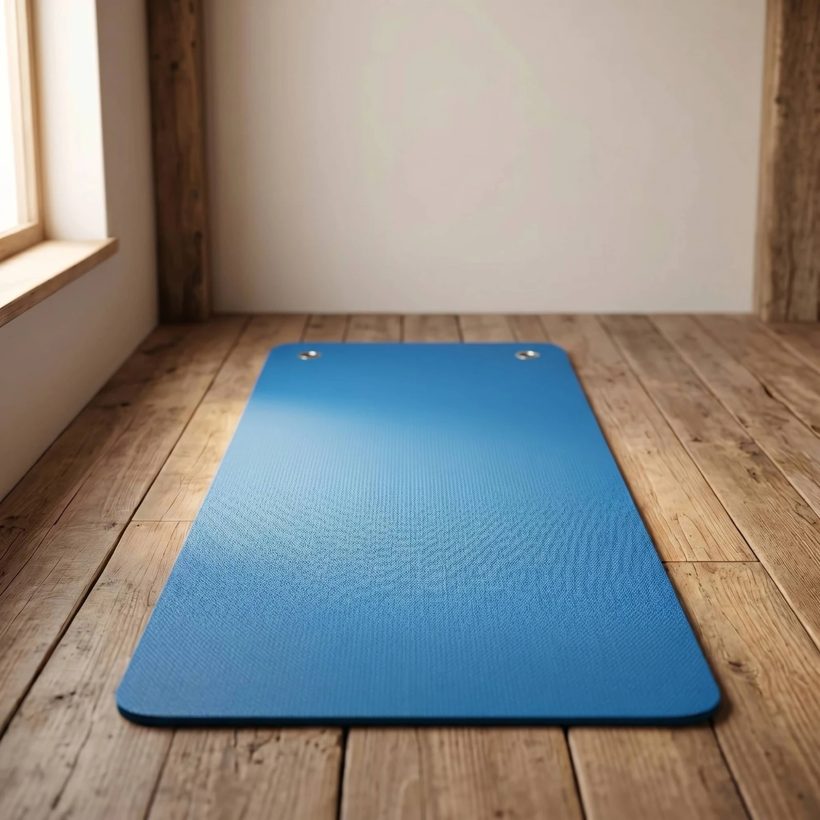 Exercise Mat with Grommets Low-Impact Fitness Mat with Grommets Dense High Quality for Home Workouts, Pilates