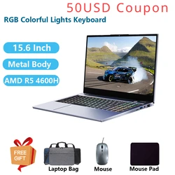 2024 AMD laptop Gaming Office notebook Netbook Metal 15.6 pollici Ryzen R5 4600H 6 core 64GB DDR4 1TB RJ45 tastiera Blacklit