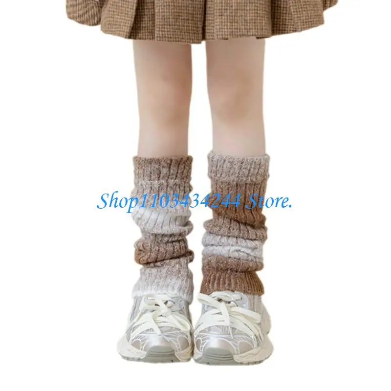 Gradiented Color Leg Warmers for Little Girl Winter Autumn Leggings Fashion Knee Socks Leg Cover Fashion Leg Protectors