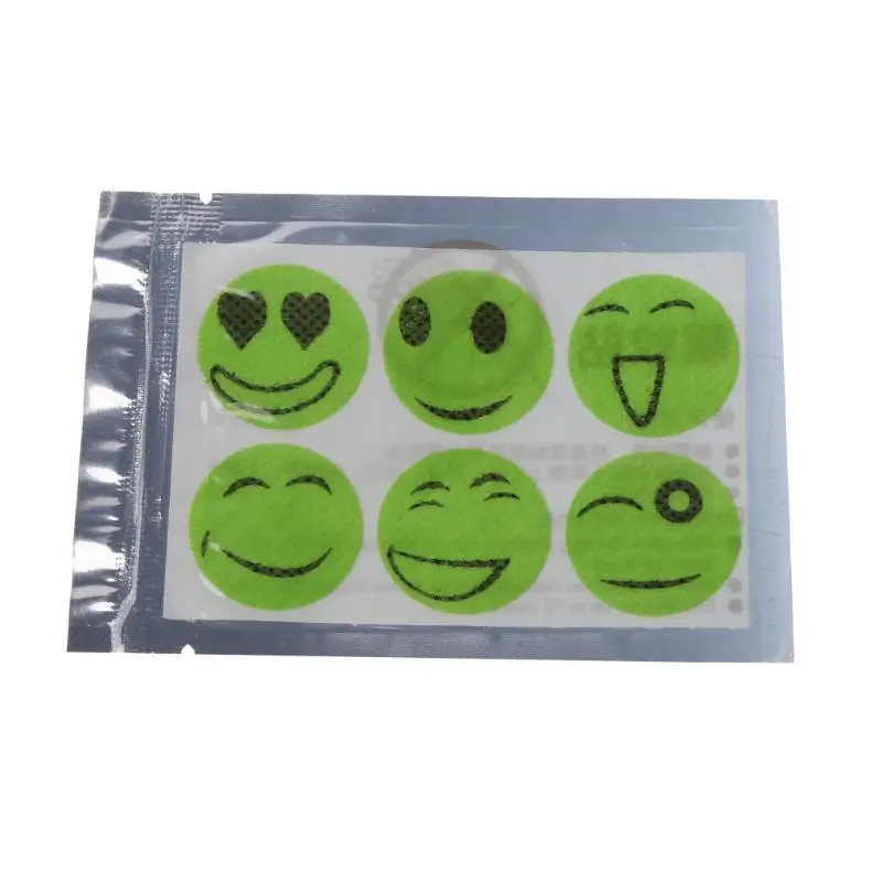 Smiley Face Anti Mosquito Mozzie Insect Bug Bugs Repellent Stickers Patch image 3