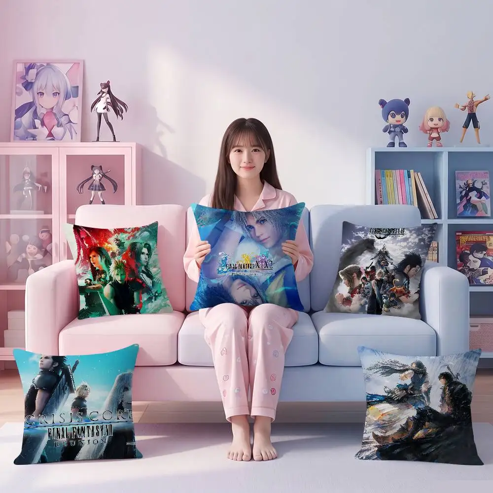 Pillow Anime Pillow Sofa Bed Head Pillow Cover Cushion Cover Fashion 30x30 40x40 45*45cm Game F-Final F-Fantasy