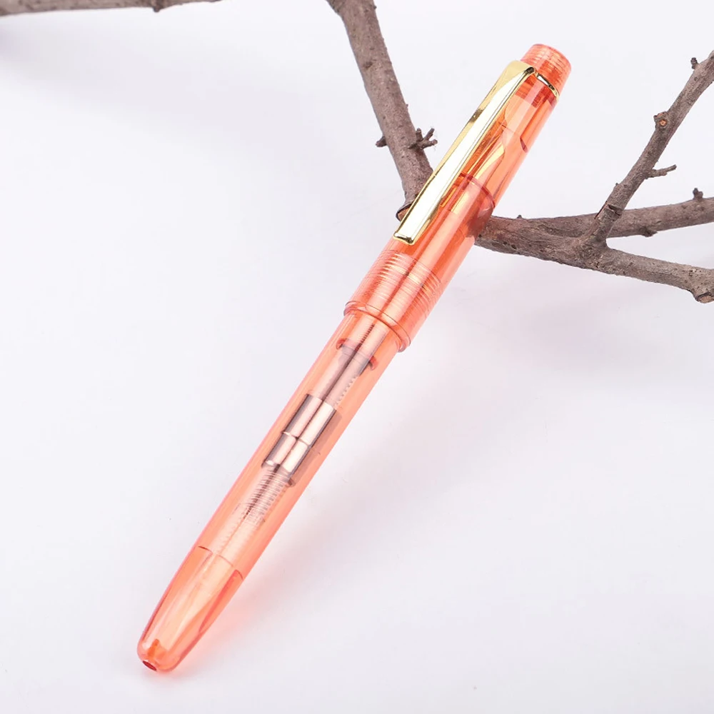 2 Pcs New High Quality Ink Pens 0.5mm Standard Classic School Transparent Fountain Pen Gift Office Supplies Stationery Pens