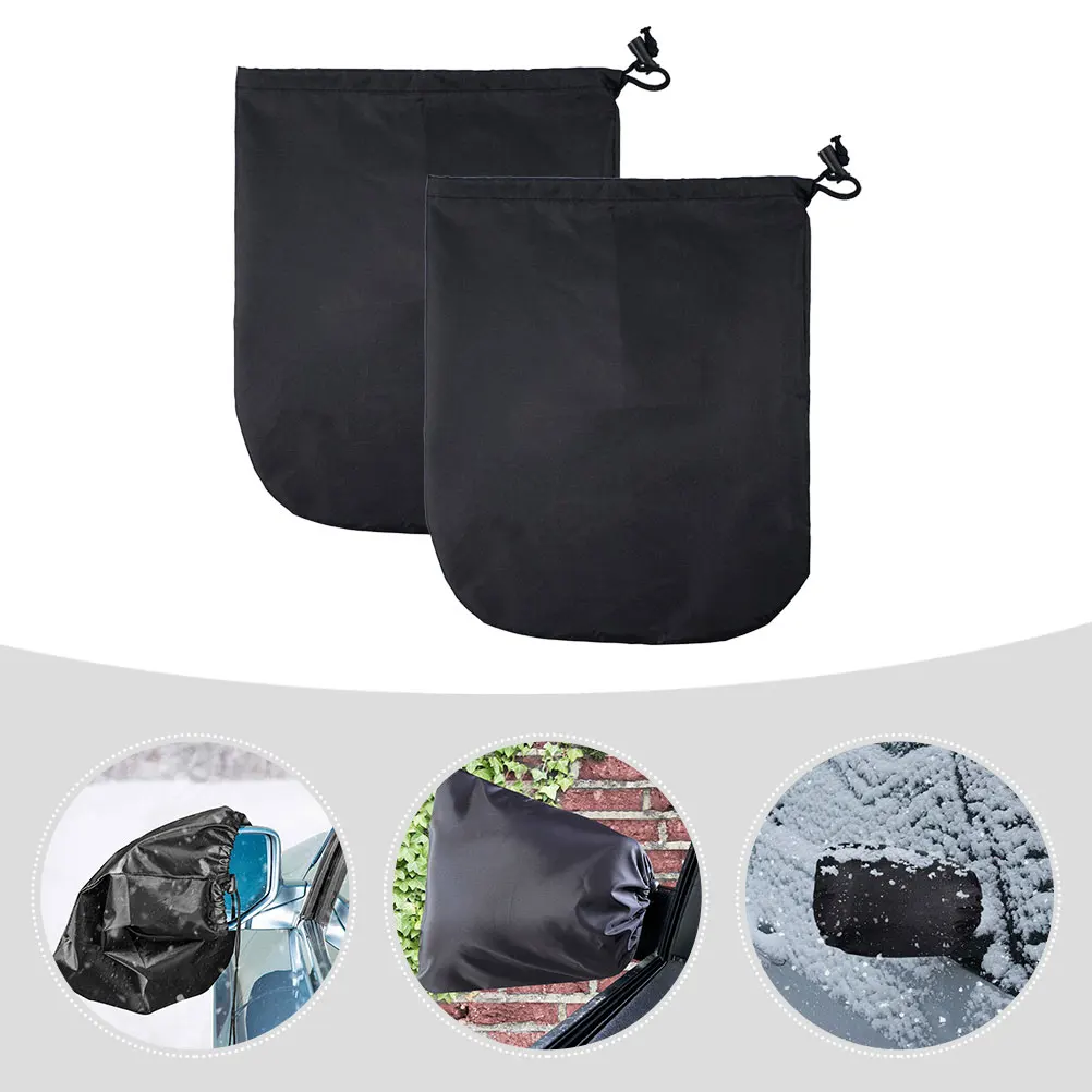 

2Pcs Rearview Mirror Cover Oxford Cloth Protective Proof Snowproof Windproof Outdoor Shield Creative Practical Guard