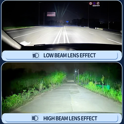 Imagen 2 del producto Plug and Play G18 H7 60W 6000K Bombillas de lente de proyector LED blancas Línea de iluminación de corte agradable para luces de faros de coche