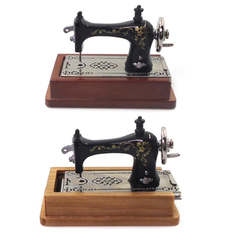 New 1:12 Dollhouse Miniature Vintage Sewing Machine Model Furniture Accessories