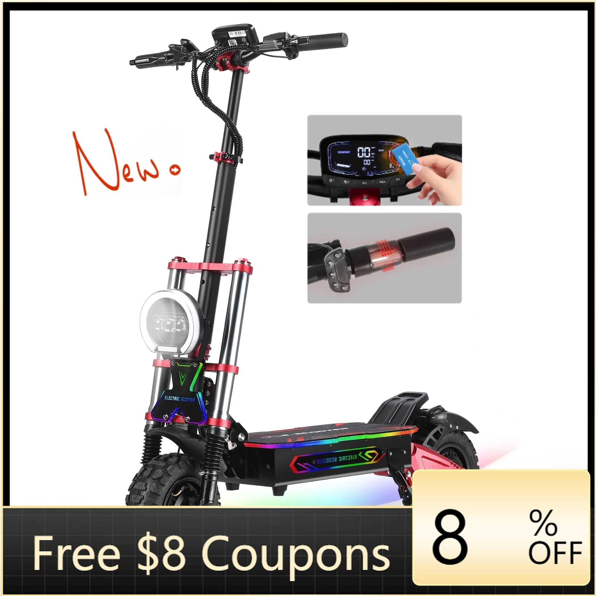 

STLF Advanced Fast Speed and New Model A Warehouse Stock 6000w Motor With NFC Display App Control Adults Electric Scooter