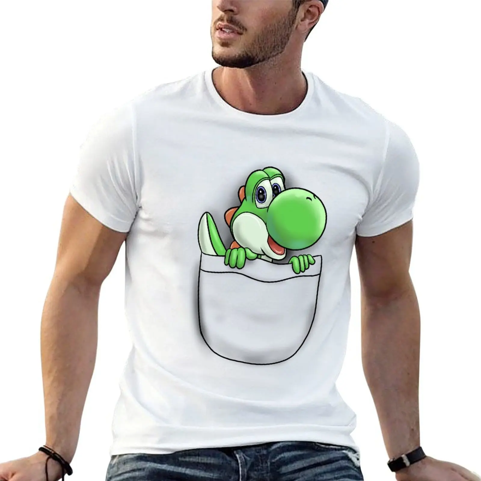 

gamer pocket dino T-Shirt man t shirt designer man tshirt T-Shirt