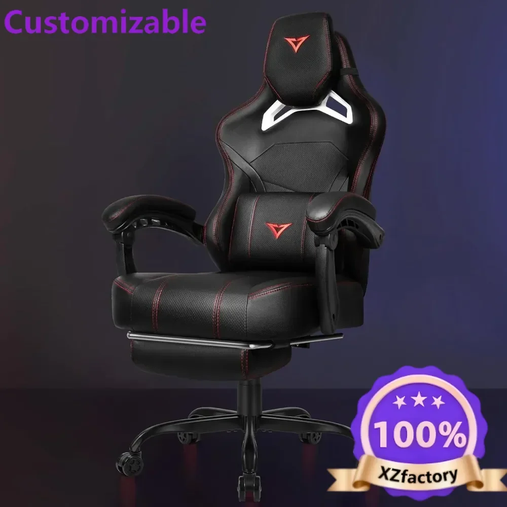 Factory Direct 2026 Big and Tall Gaming Chair for Adults with Footrest, 400lbs Weight Capacity Video Game Chairs
