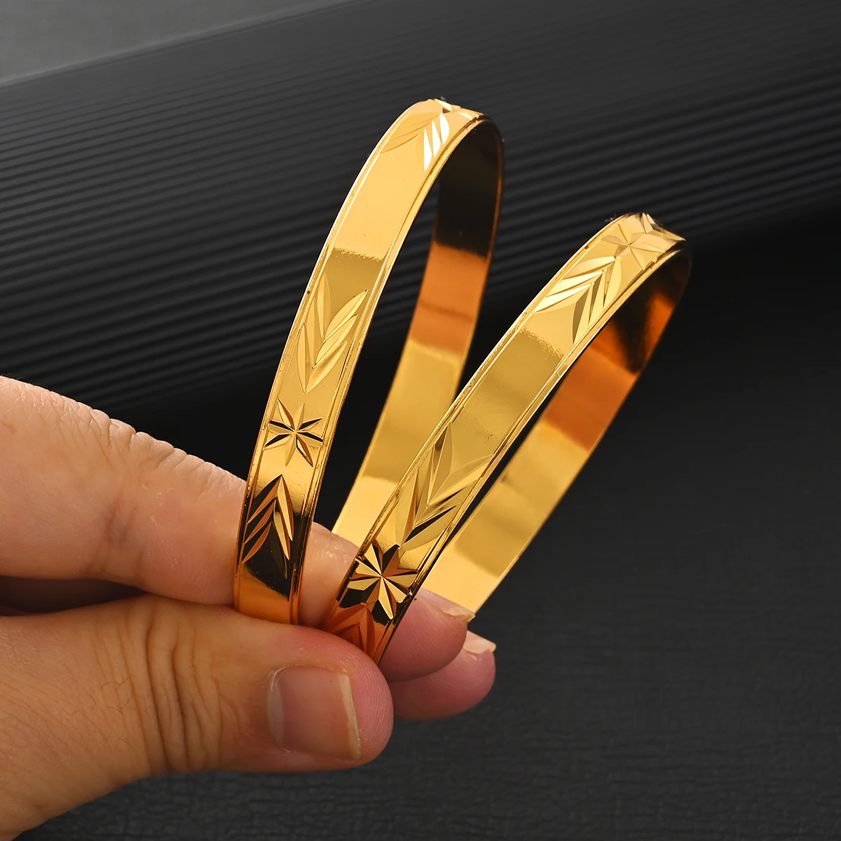 Fashion Exquisite 24K Gold Plated Bracelets Jewelry set Eritrea Ethiopian for Women Bangles Arab Bridal Wedding Party Gift