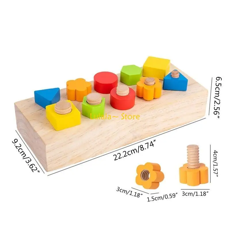 Y4QA-tablero carpintero madera para niños, tuerca tornillo juguete, bloqueo entrenamiento habilidad manual,