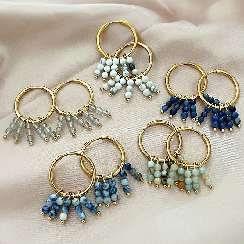 Natural Stone Earri…