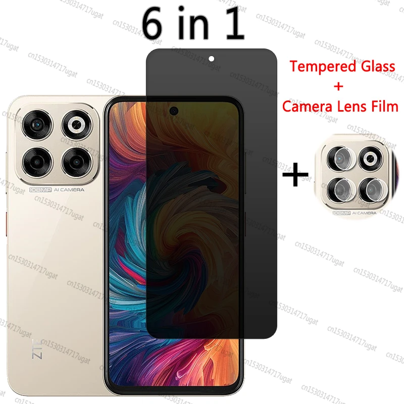 Protecteur d'cran de confidentialit pour ZTE Axon 70 protecteur d'cran de confidentialit pour ZTE Axon 70 verre pour ZTE Axon 70 Film d'objectif d'appareil photo 6.7 pouces