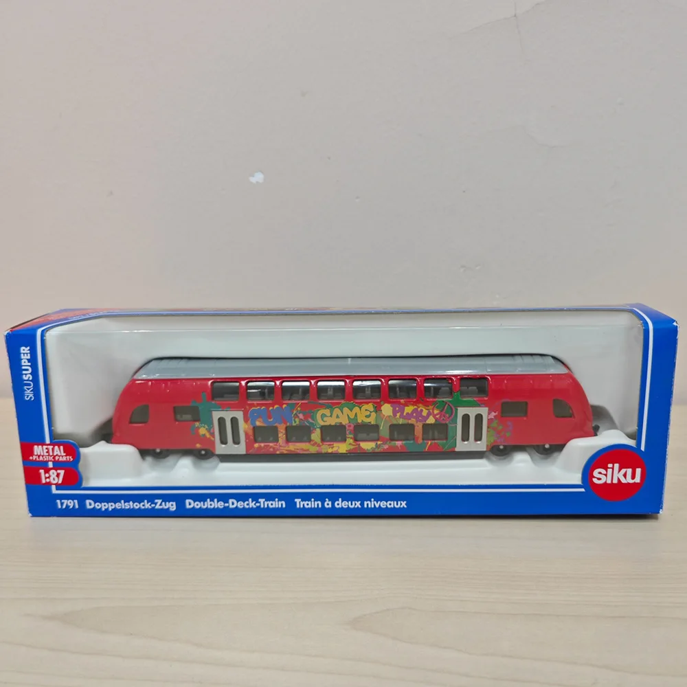 Diecast Alloy 1:87 Scale 1971 Double Decker Tram Train Bus Model Adult Classic Toy Collection Static Display Ornament Gift