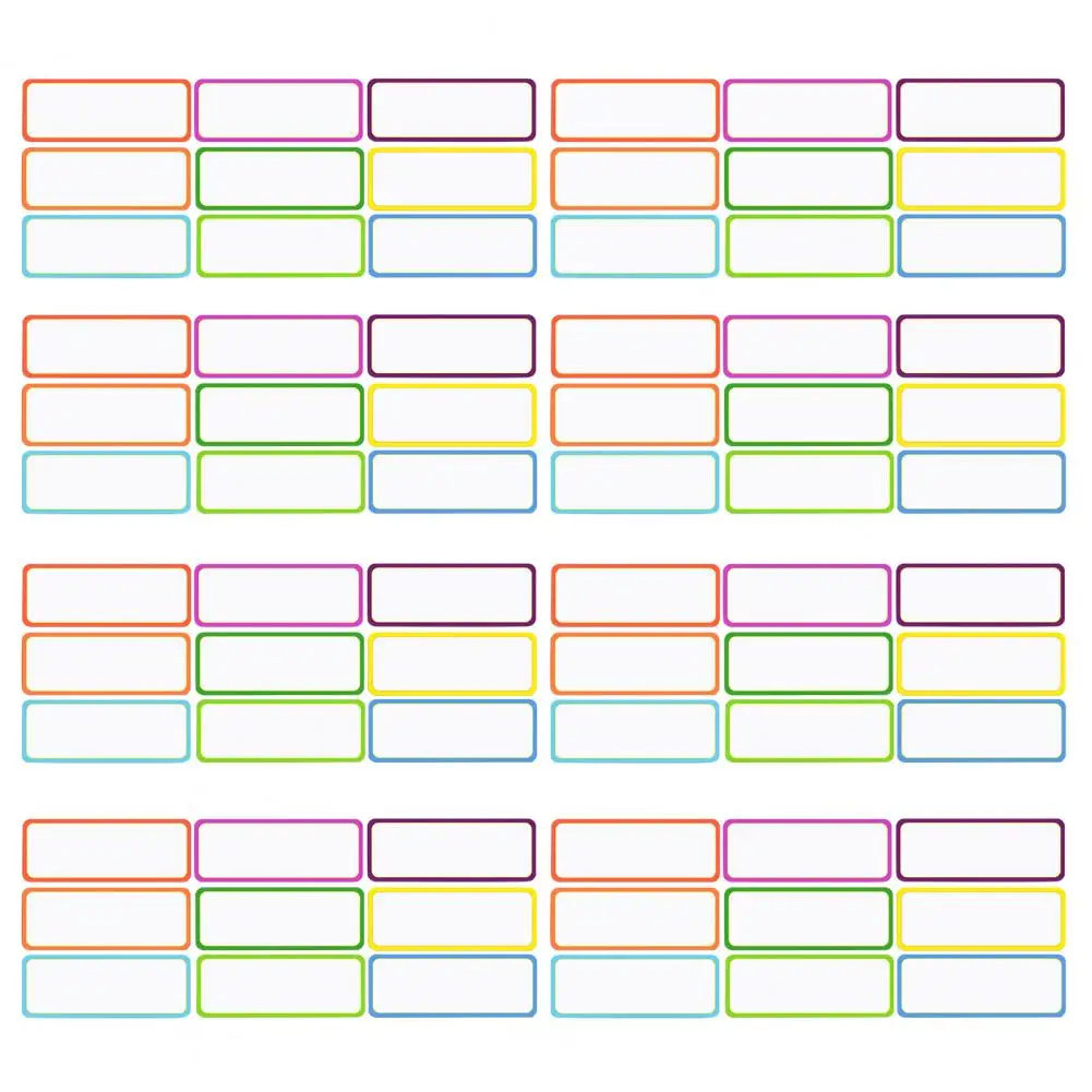 Waterproof Magnetic Labels Organize Write Reuse with Colored Borders for Classroom Home Office