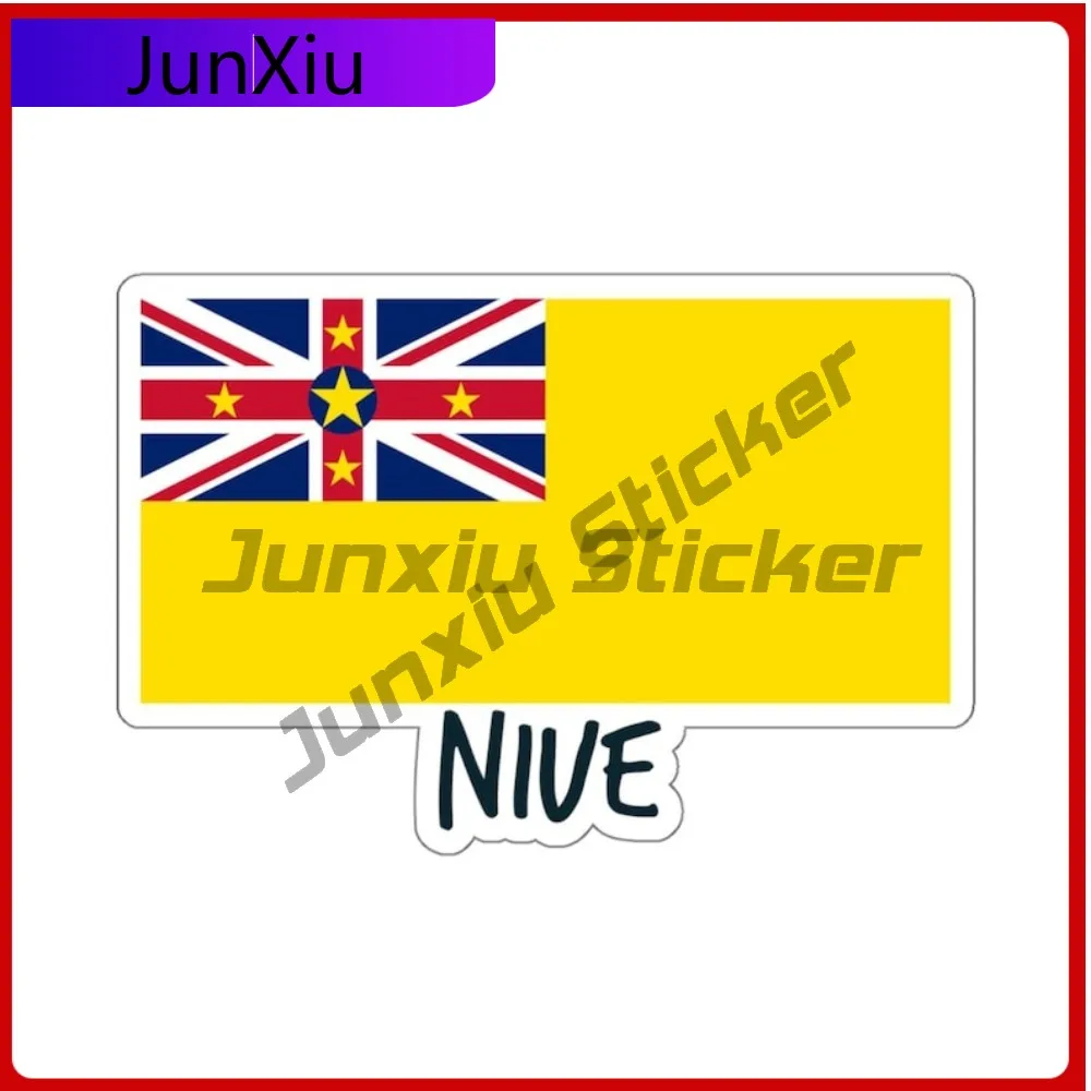 

Niue Flag Travel Sticker Tropical Island Destination Decal Souvenir Travel Stickers Accessories For Suv Motorcycle Bumper Laptop