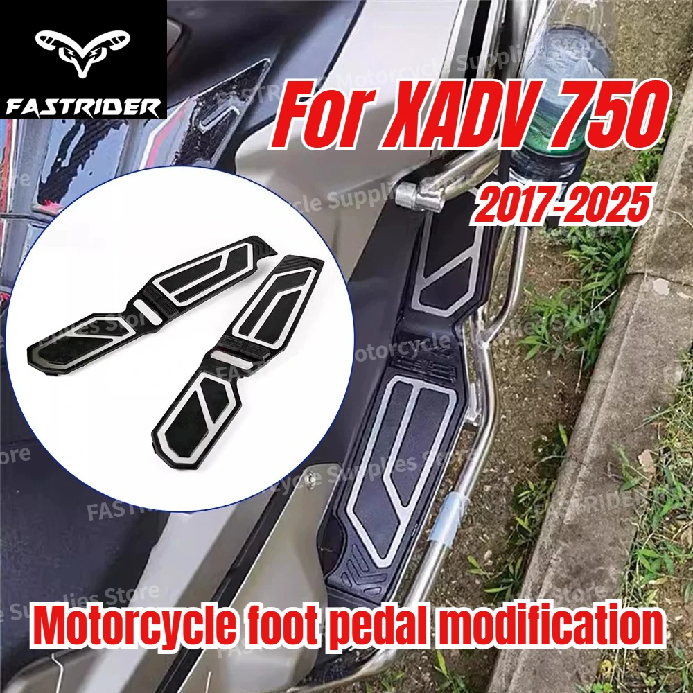Suitable for X-ADV 750 2017-2025 Modified Non-slip Foot Pads, Foot Pedals, Aluminum Plated Rubber, Motorcycle Accessories