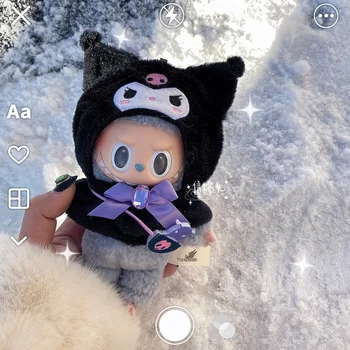 New Hot Pendant Labubu Clothes Suit Sitting Party Labubu Have a seat Hello Kitty Kuromi Outfit Doll dress Clothing Accessories