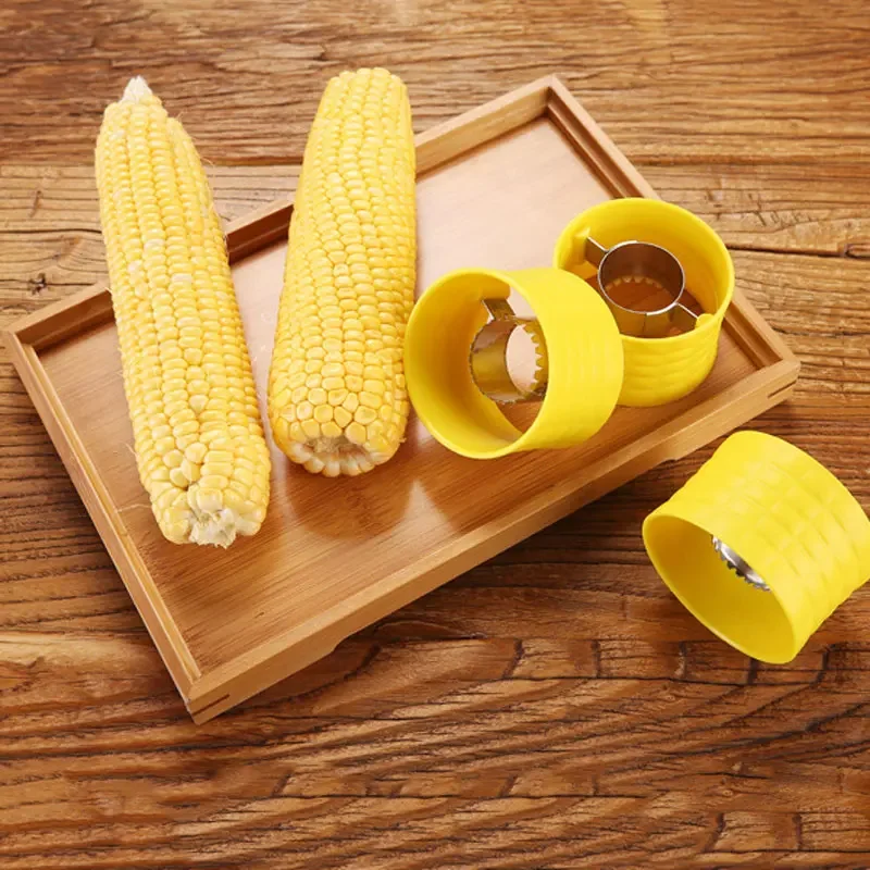 New Yellow Corn Plane Peeler Cob Thresher Kitchen Gadgets Manual Rotation Stainless Steel Corn Stripper Cutter Kitchen Gadgets
