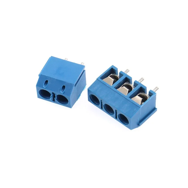 

1000pcs/lot KF301 Terminal Block 2P 3P Pitch 5.08mm Can be Spliced, Screw PCB Terminal Copper Pin