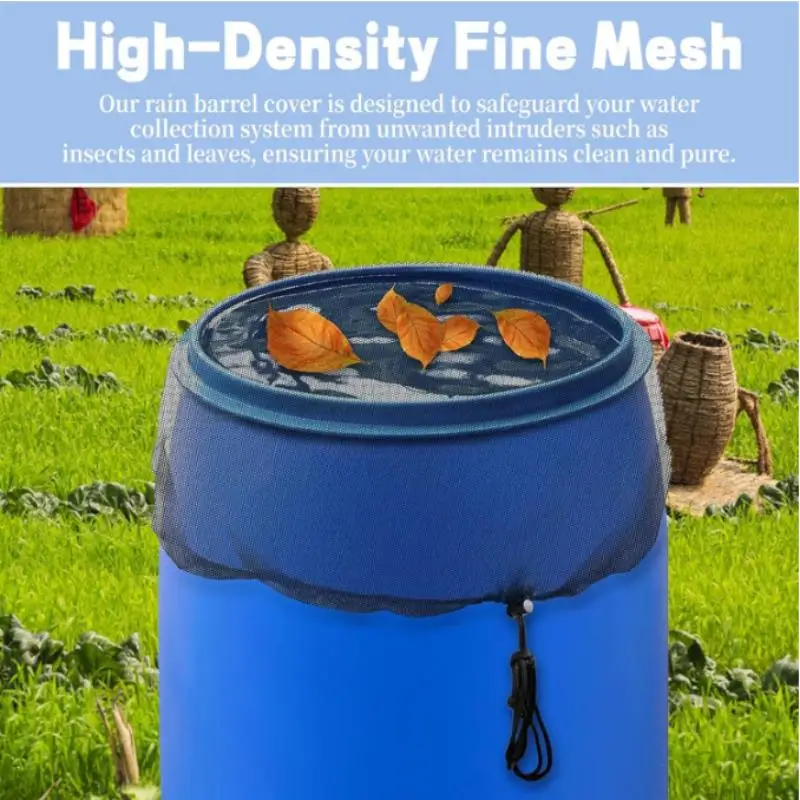 Mosquito Proof Rain Mesh Cover for Water Buckets Breathable Debris Resistant Net Easy to Clean for Home Outdoor Water Storage