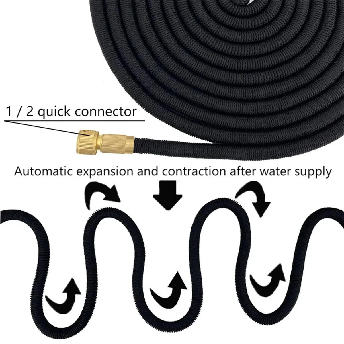 Flexible Garden Hose High Pressure Car Wash Hose Home Garden Daily Watering Tools Expandable Magic Water Pipes 25FT-150FT ﻿