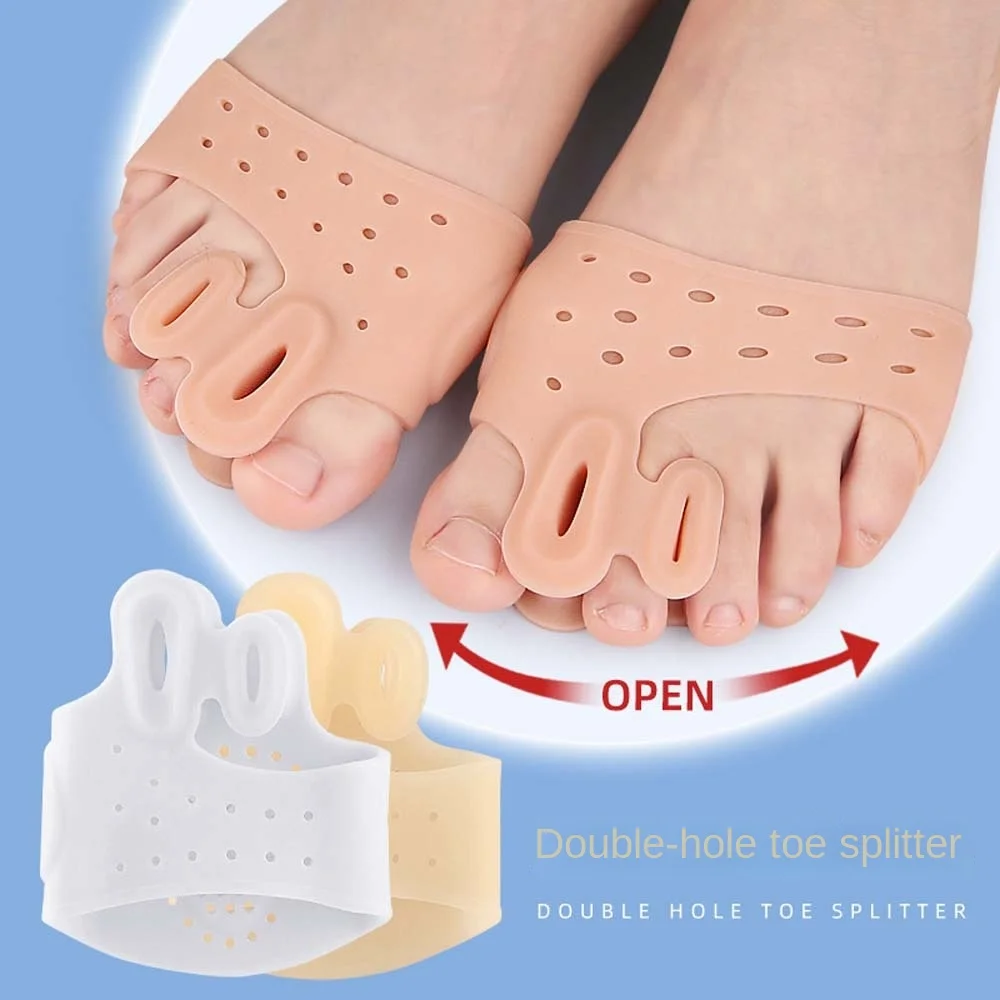 Foot Valgus Corrector Toe Straightener Forefoot Pads Foot Care Tools Toe Brace Splint Toe Valgus Adjuster Thumb Bunion Orthotics