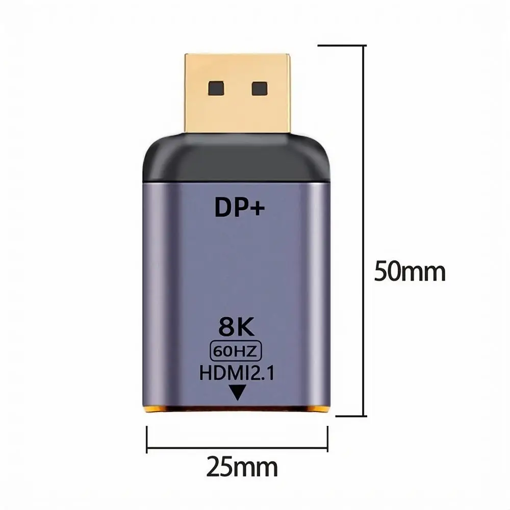 Adapter konwertera DisplayPort na HDMI DisplayPort 1.4 Źródło na HDMI 2.1 8K 60hz UHD 4K DP na HDMI męski monitor