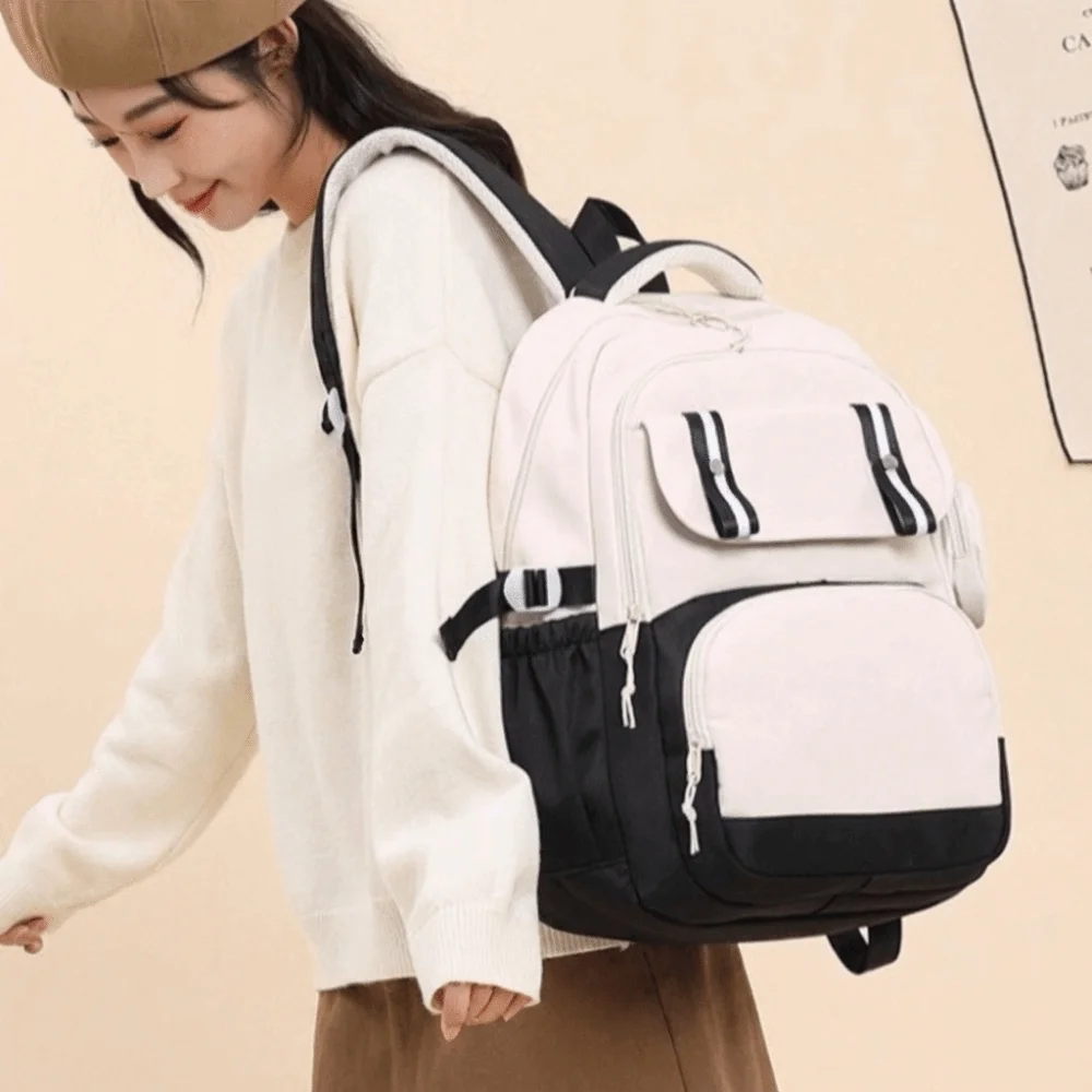 Oxford cloth Student Backpack Multiple Pockets Korean Style Student School Bag Large Capacity Harajuku Shoulders Bag Unisex