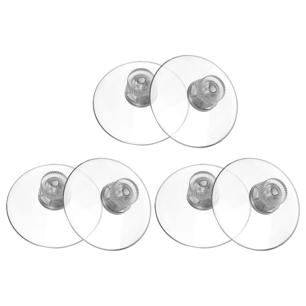 

6Pcs Heavy Duty Suction Cups PVC Plastic Sucker Pads Screw Nut Design for Glass Metal Non-Porous Surfaces Aquarium