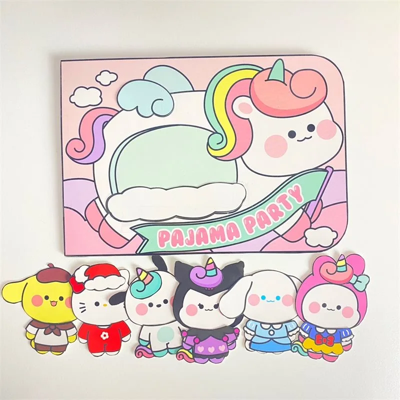 Family Unicorn Quiet Book Handmade Cutless DIY Material Bag Handmade Game Girl Creative Toy Book