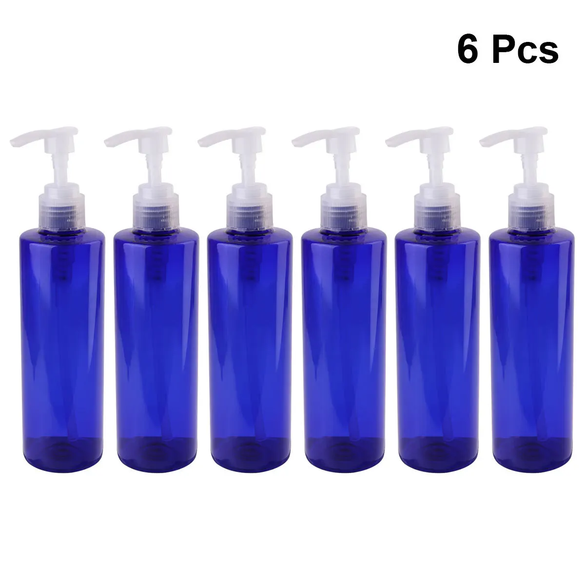 6 bottiglie di lozione da 250 ml bottiglia riutilizzabile in plastica vuota con dispenser a pompa per shampoo lavaggio corpo sapone liquido olio essenziale
