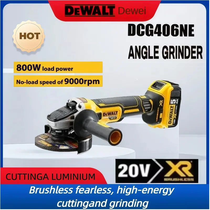 

DeWALT High Power Lithium Angle Grinder Multifunctional Polishing Machine Industrial Cutting Machine Side Push Switc