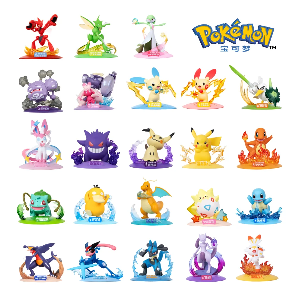 オリジナルポケモン Scyther Scizor Gengar Espeon Sylveon Glaceon Leafeon Vaporeon Umbreon Bulbasaur モデルアニメフィギュア装飾玩具