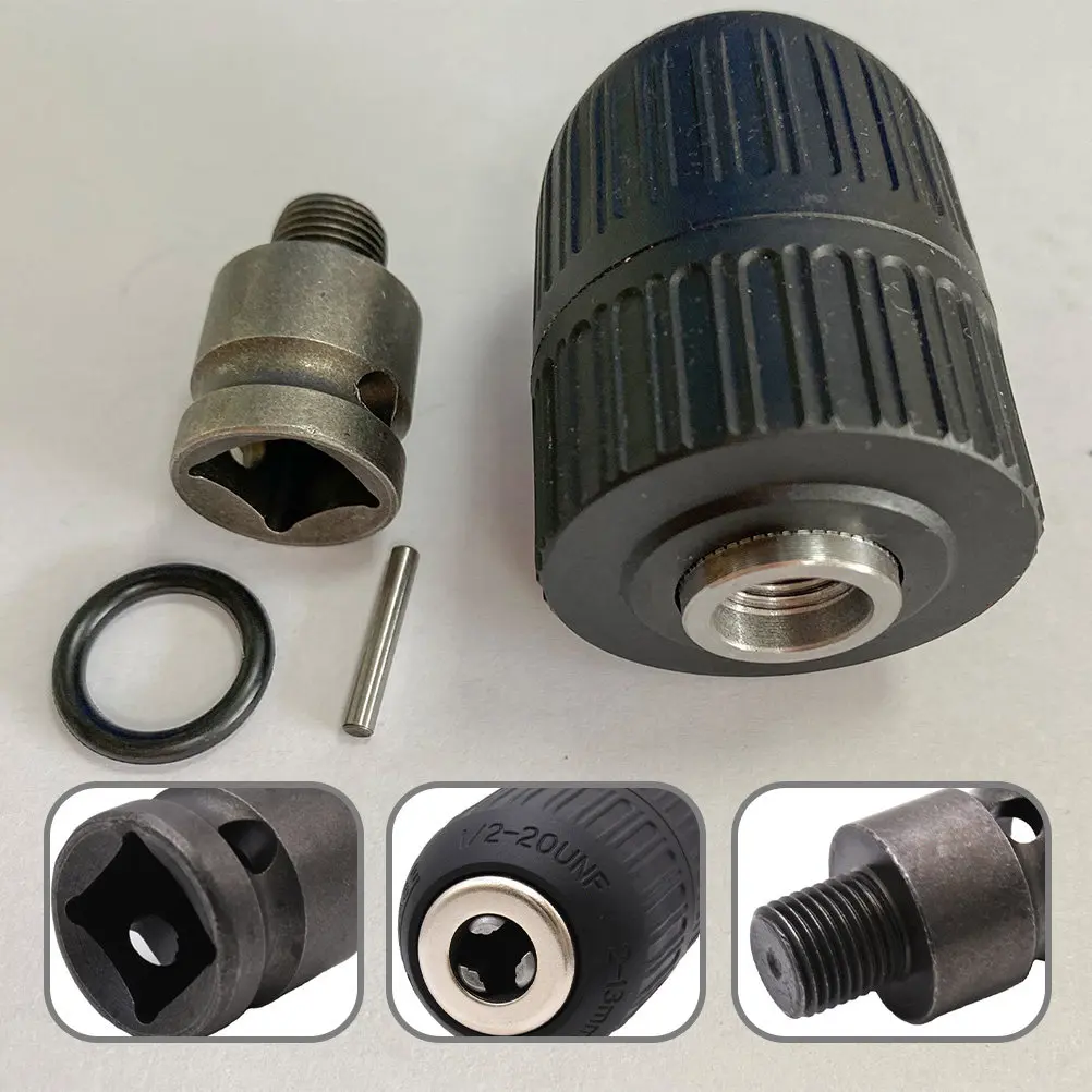 

1Set Conversion Drill Chuck Heavy Duty Electric Drill Three-Jaw Chuck Replacement with Strong Bearing Capacity for Hammer Drills