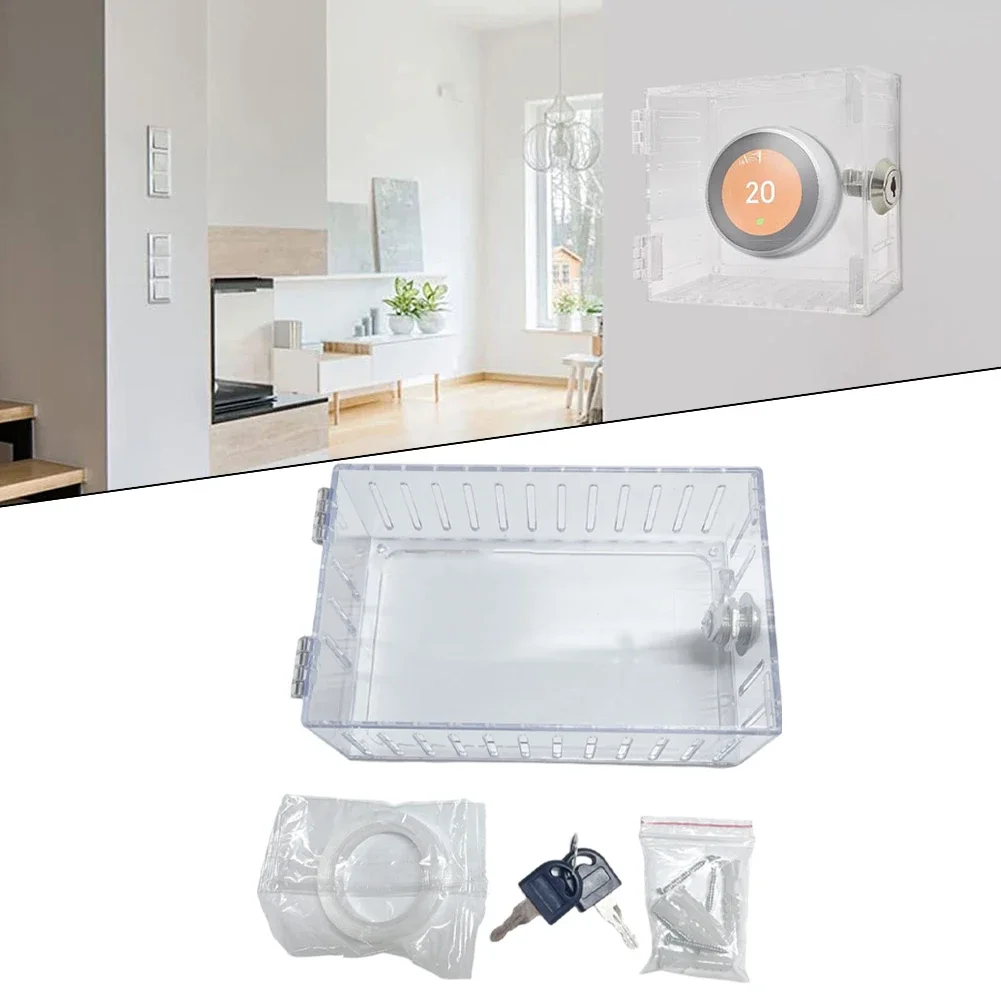 Bescherm uw thermostaat tegen schade en samentrekking met onze slotkast. Past op de meeste thermostaten Transparant en veilig
