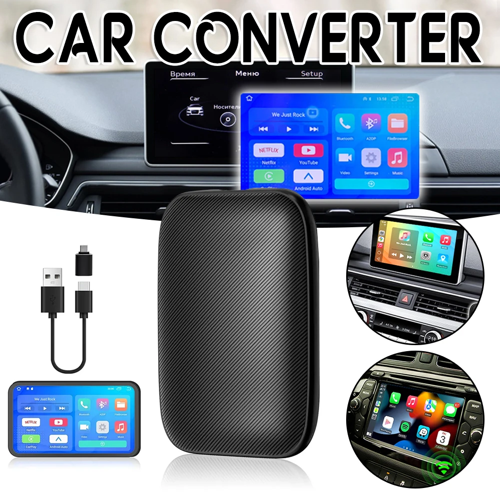 Mini Wireless Carplays Box With Screen-Casting Lightweight Easy Carry Adapter Dongle Car Auto Supplies