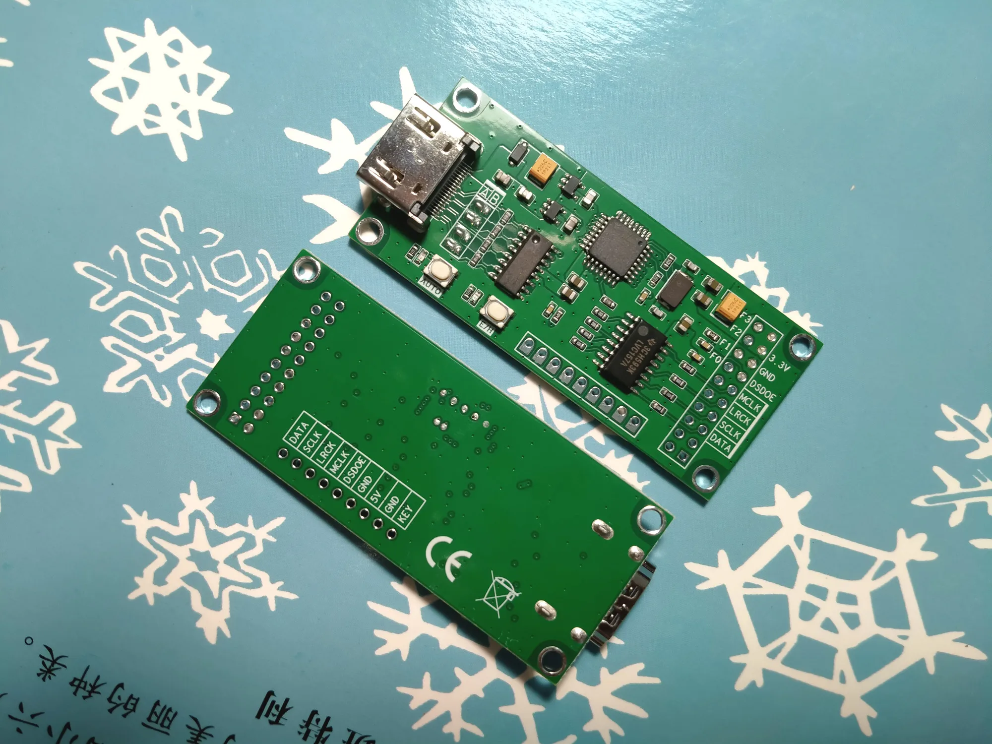 HDMI to I2S receiver board, module I2S to HDMI differential I2S signal conversion DAC decoder dedicated