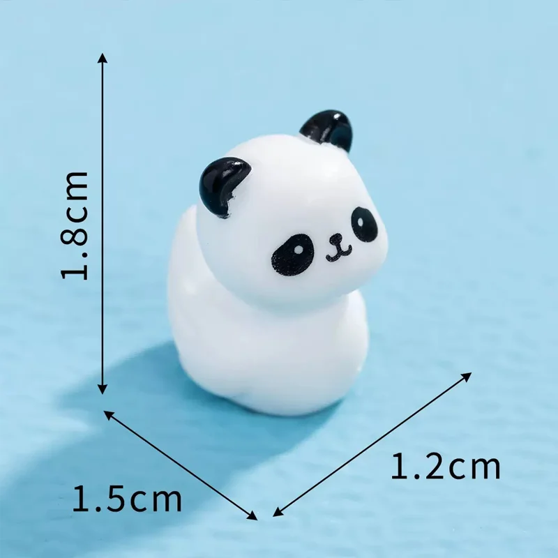 5/10Pcs Mini Resin Panda Duck, Tiny Animal Figurines, Potted Plants, Fairy Garden Miniatures and Micro Landscape Accessories