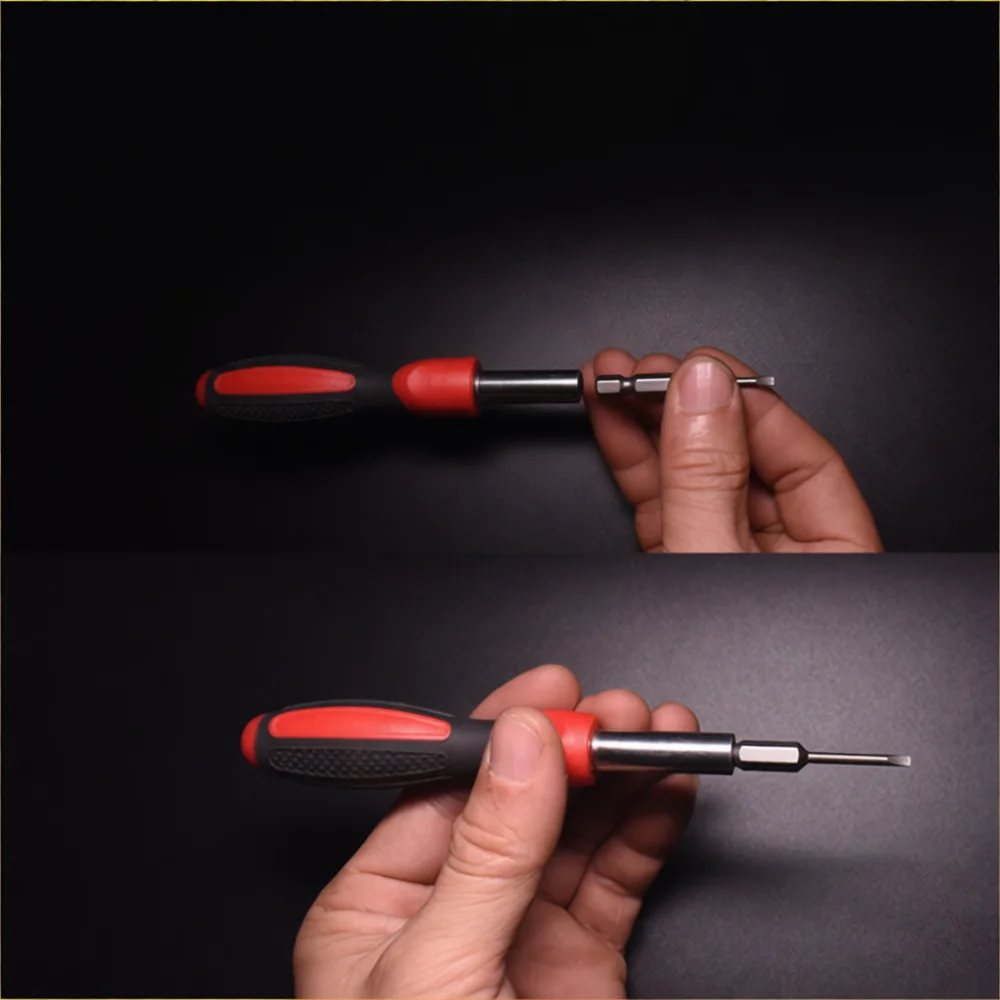 Professional Multi Purpose Bit Driver Handle Standard Hex Interface Manual Repair Tool For Electronics Furniture Assembly