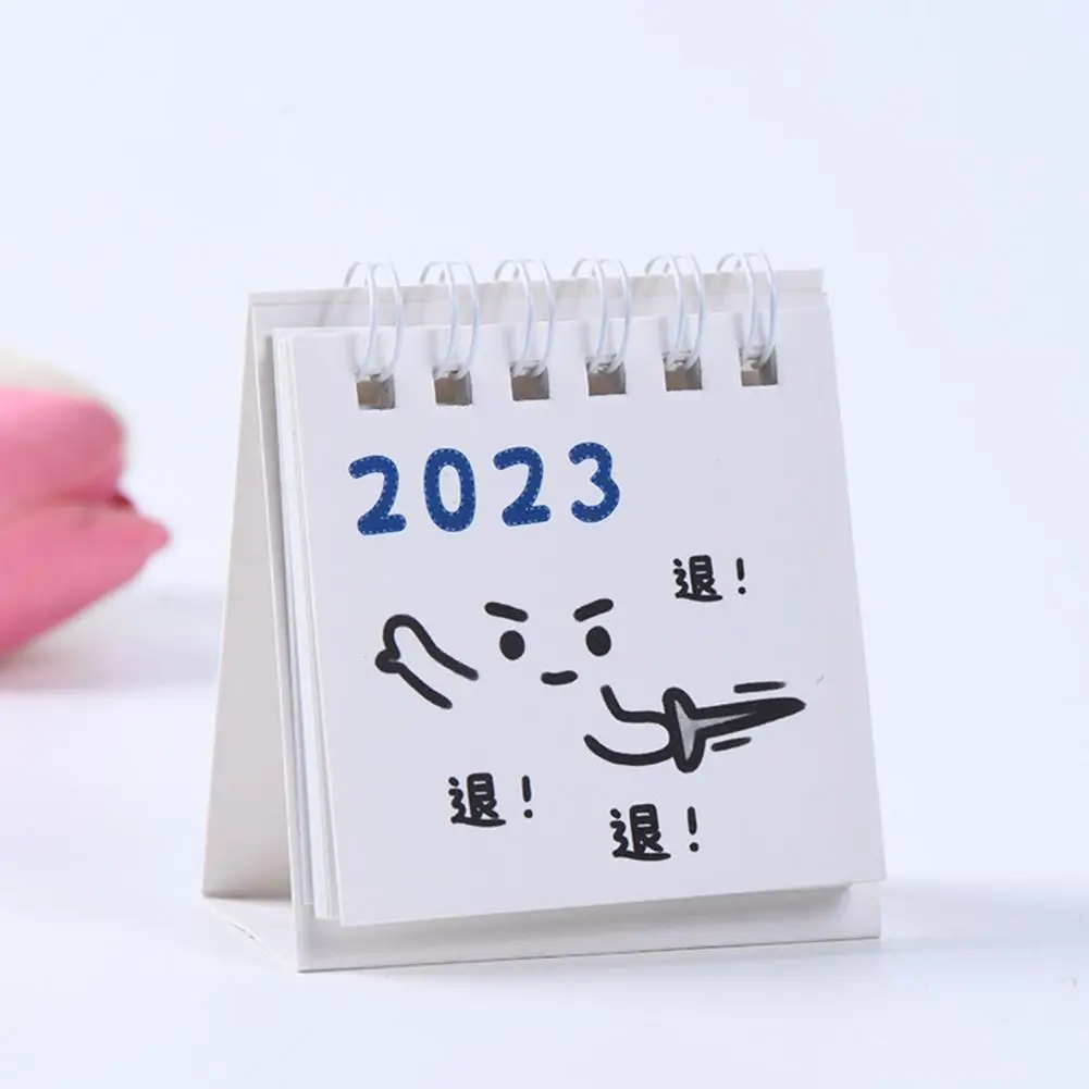 Kantoor Kalender Cartoon Patroon Schattige Decoratieve 2023 Nieuwe Jaar Mini Kalender Decor Mini Kalender Schoolbenodigdheden