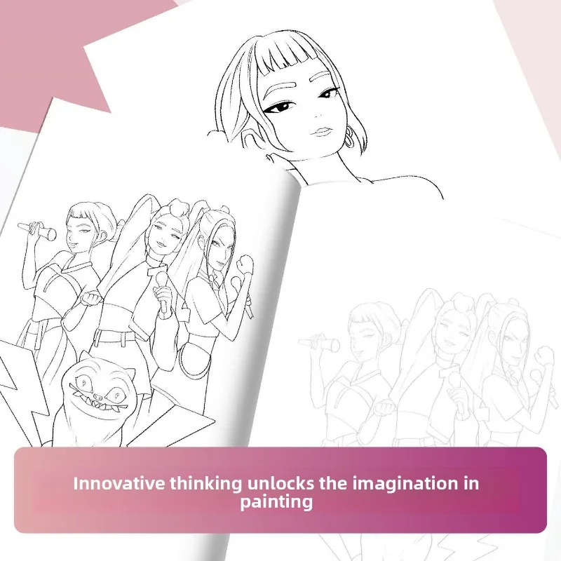 Le bande dessinée The Magic Hunters est un livre de coloriage pour le dessin au trait des enfants, le contrôle du stylo et la peinture dans les livres d'images