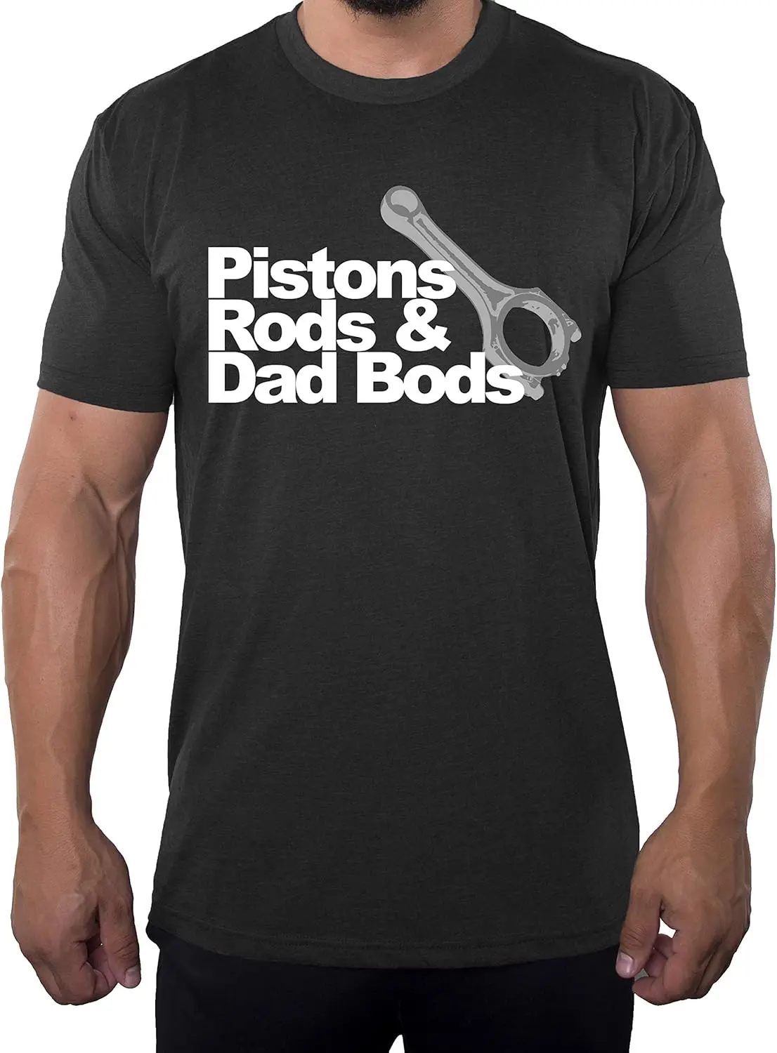 Piston Rods & Dad Bods Simple Illustration Shirts, Best Dad T-Shirts, Cool Shirts for Dad!