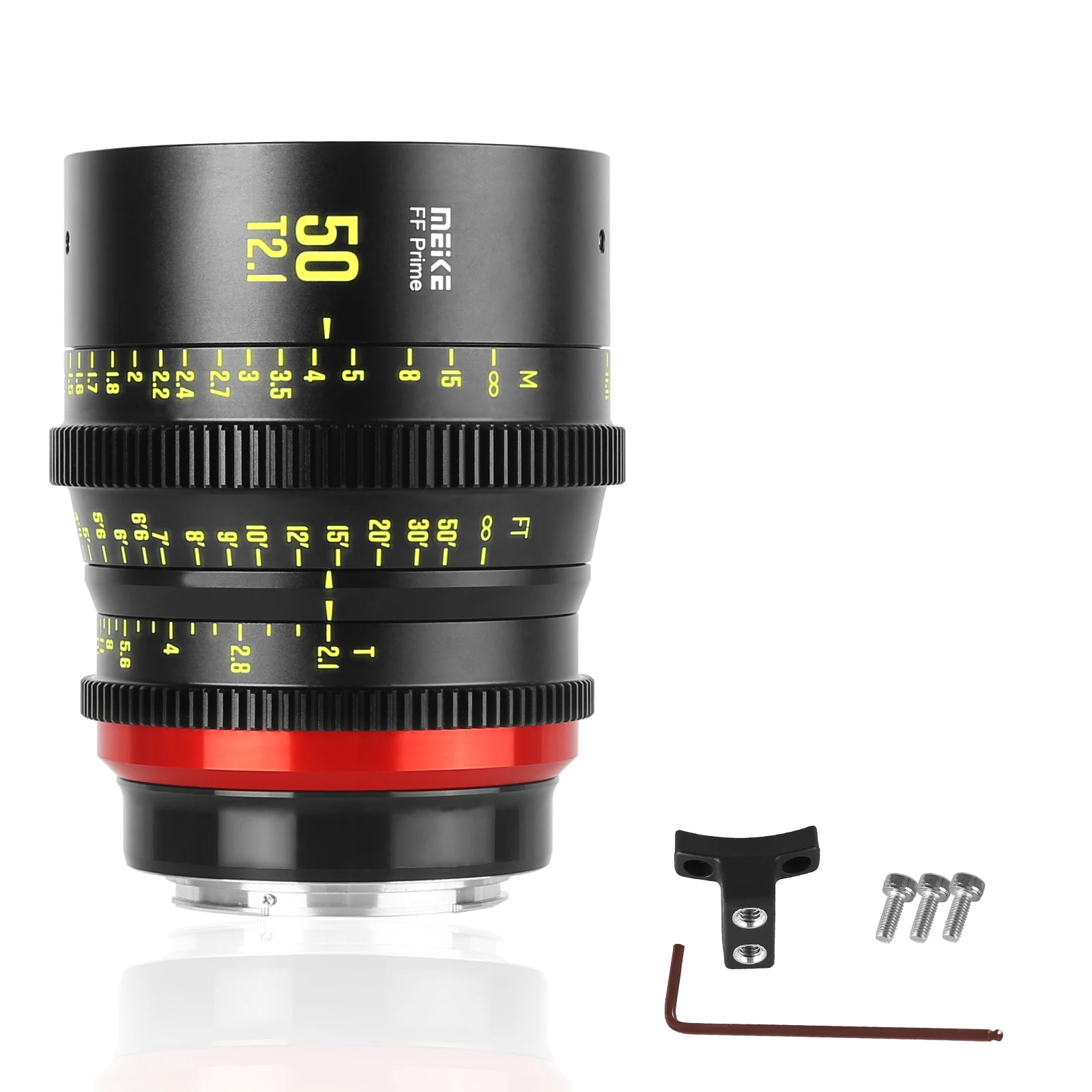 عدسة Meke Prime 24mm T2.1/35mm T2.1/50mm T2.1 Cine لأنظمة كاميرا السينما ذات الإطار الكامل