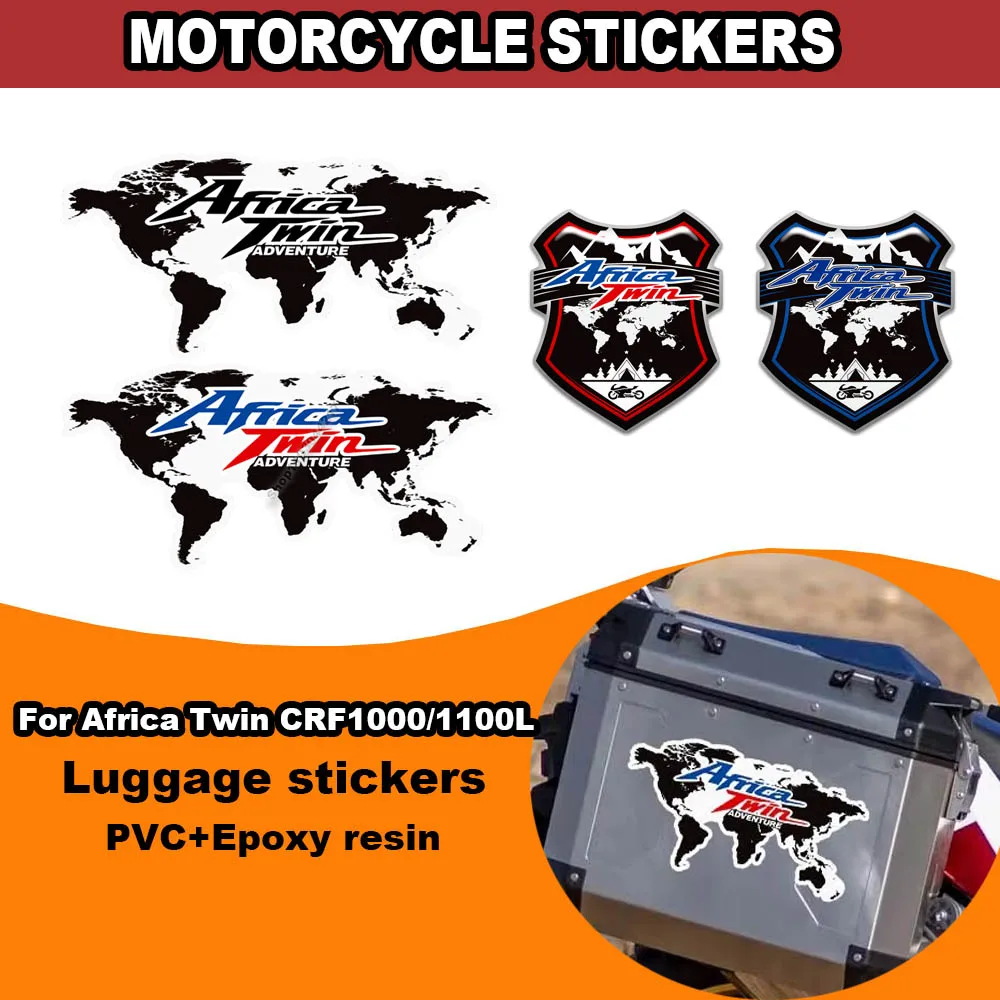 

Для Honda Africa Twin CRF1000L CRF 1100L мотоциклетный багажник, верхняя коробка, наклейки, защитные наклейки на багажник, эмблемы