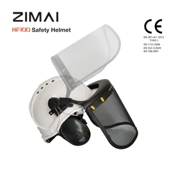 5-in-1 Industrial Chainsaw Helmet with Ear Muffs，Mesh Chainsaw Face Shield & a Clear Plastic Face  CE Certificated Hard Hat