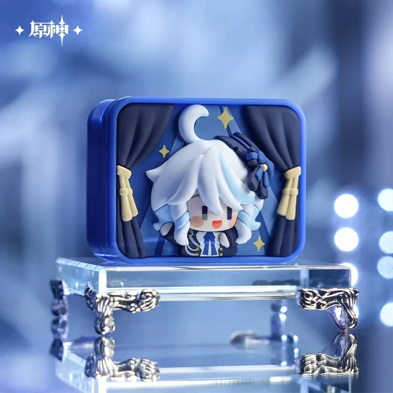 Bluetooth écouteur Original Genshin Impact Furina Bluetooth écouteur ensemble boîte-cadeau Badge poupée Anime Figure jeu jouet enfants cadeaux