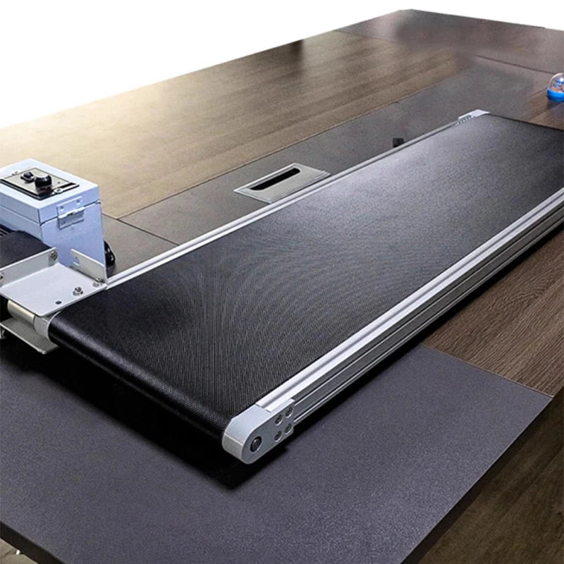Cinta transportadora pequeña de escritorio, línea de producción de moldes de micro punzón automatizados, conexión directa de perfil de aluminio