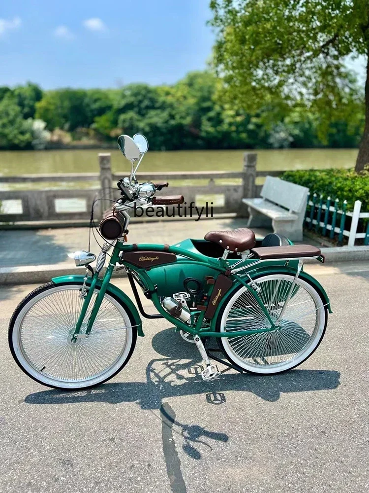 

ssL178 23 Tri-Wheel Bike Art Park Display Side Bucket Trailer Bicycle Dense Spoke High-End Sidecar