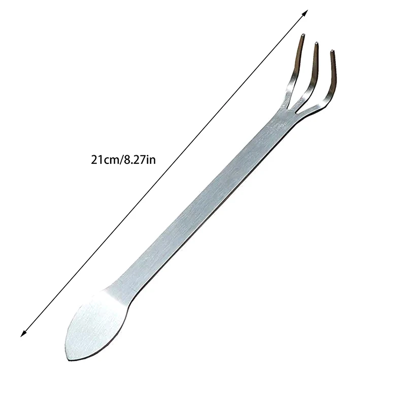 1Pc Stainless Steel Root Rake Bonsai Potted Plants 3-Prong Loosen Soil Tool Handheld Rustproof Rake Home Gardening Tool